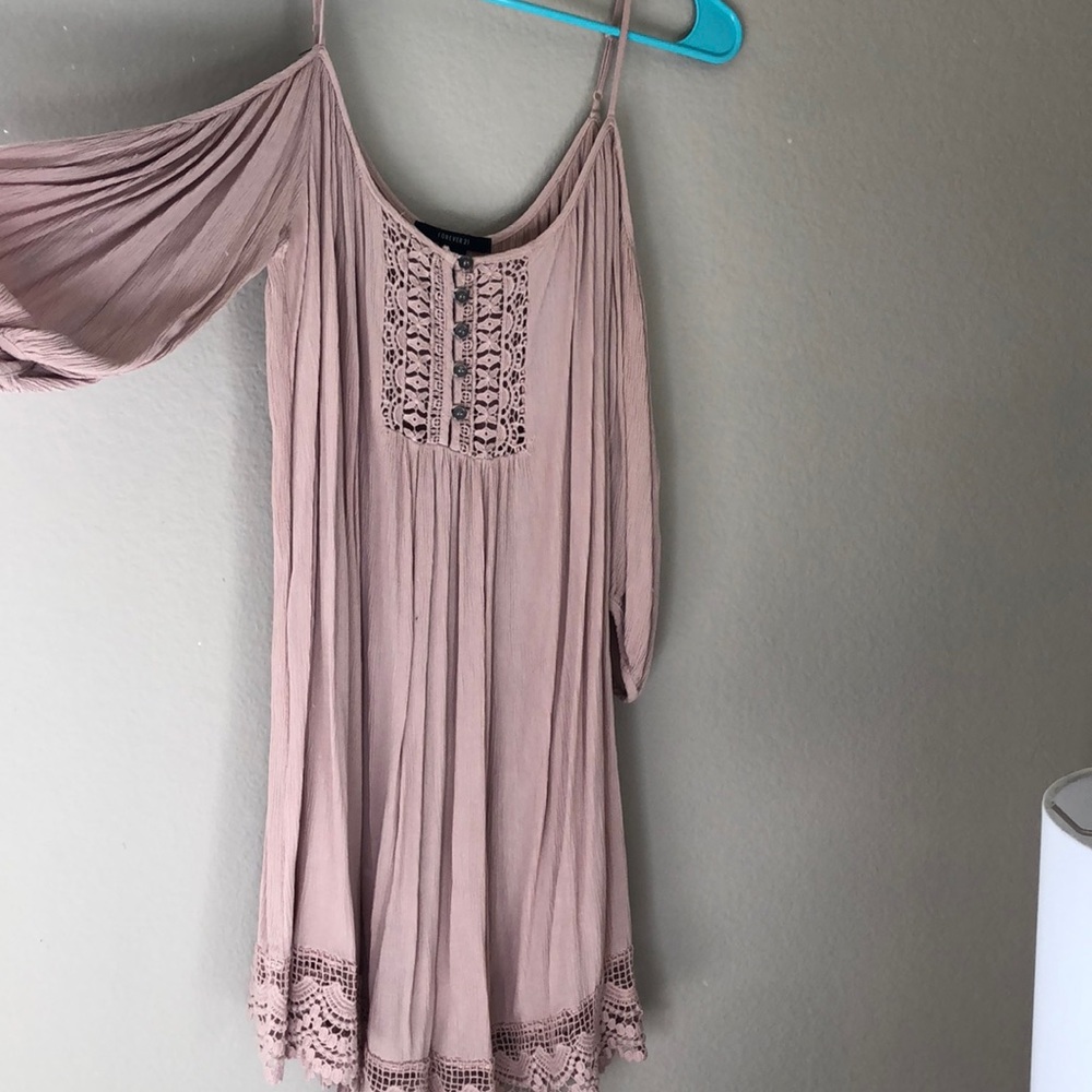 Small Light Pink Cold Shoulder Sundress